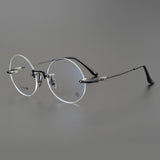 CHH Chrome Hearts Glasses Japanese high-luxury handmade rimless glasses frame pure titanium ultra-light round