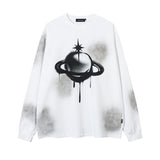 Unisex Vintage Hoodie Long Sleeve T-Shirt Crew Neck