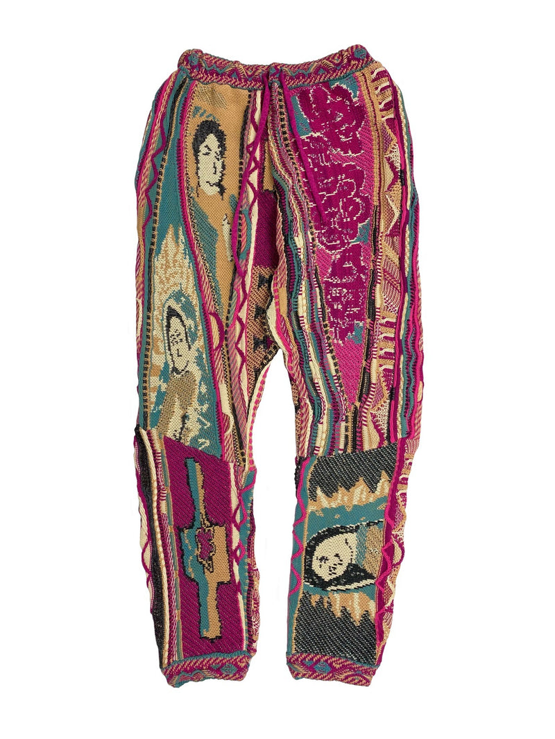 Kapital Pants Vintage Hida Hehong Knitted Retro Patchwork Anti-war Knitted Trousers