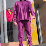 Men Co-Ords Casual and Comfortable Polo Short Sleeve Trousers Suit