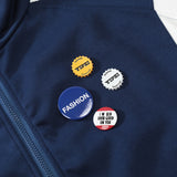 Men Hoodie Spring and Autumn Sports Loose Sweater Men's Stitching Decorative Coat