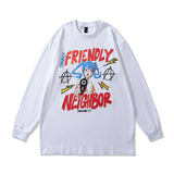 Men Long Sleeve Shirt Spring and Autumn Anime Print Long Sleeve Bottoming T-shirt Men and Women