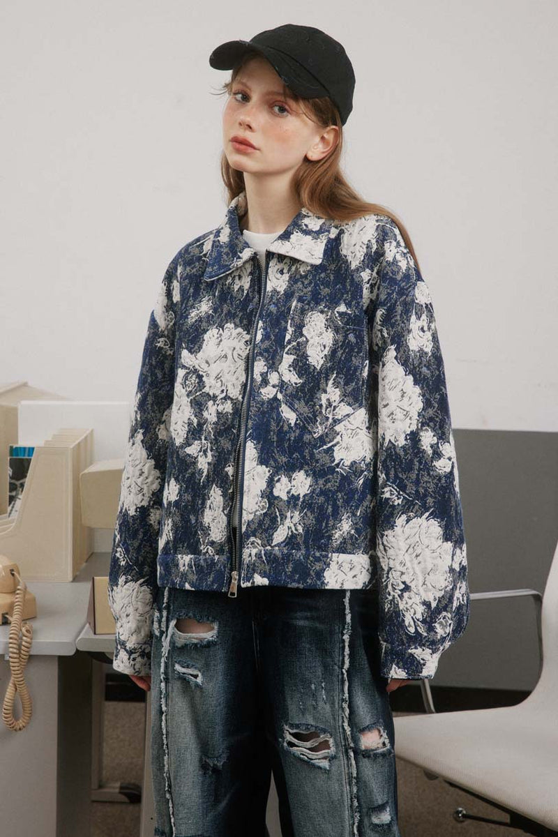 Unisex Jacket Autumn Floral Trendy Coat Women's Clothing