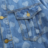 Men's Long Sleeve T Shirt Love Denim Shirt Men's Spring and Autumn Loose Leisure Workwear Long Sleeve