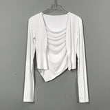 Women Long Sleeve Shirt Vest Camisole Women's Long Sleeve Jacket Cardigan