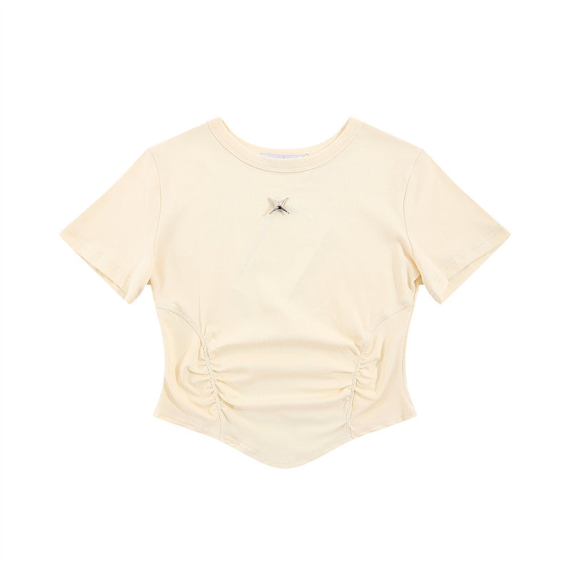 Women T-shirt Short-Sleeved T-shirt Girls Summer Casual O-neck Short