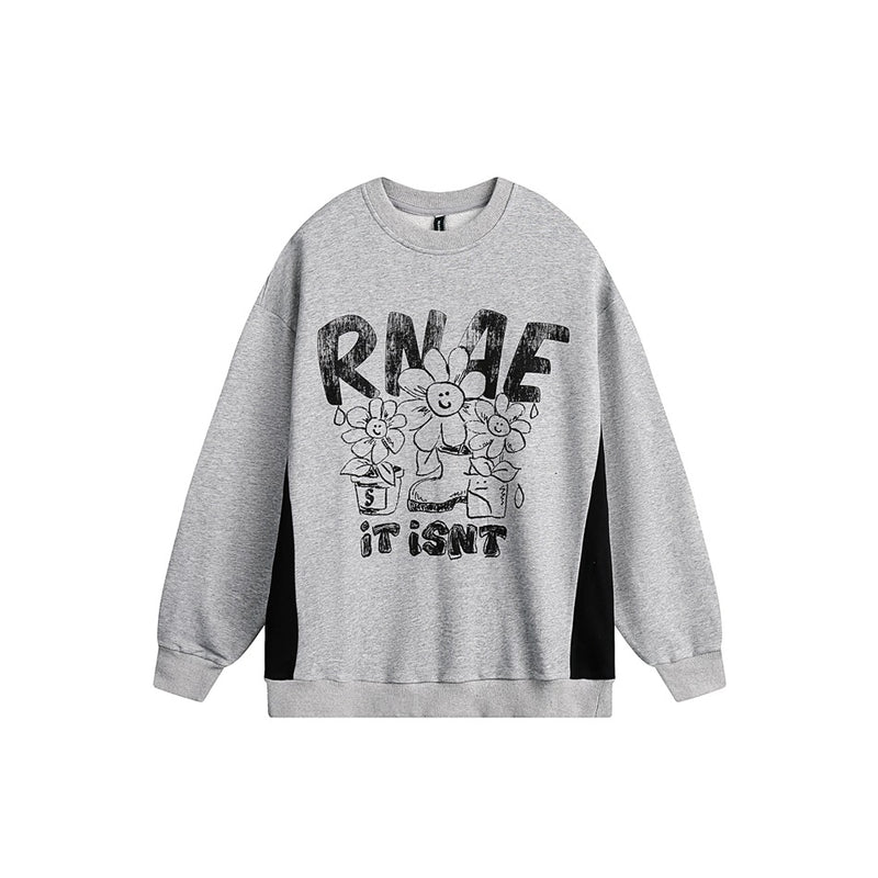 Unisex Hoodie Street Retro round Neck Sweater Men's and Women's Tops Coat