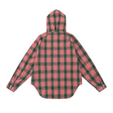 Men Long Sleeved T Shirt Plaid Long Sleeve Hooded Shirt Coat Men's Spring and Autumn Outdoor Leisure