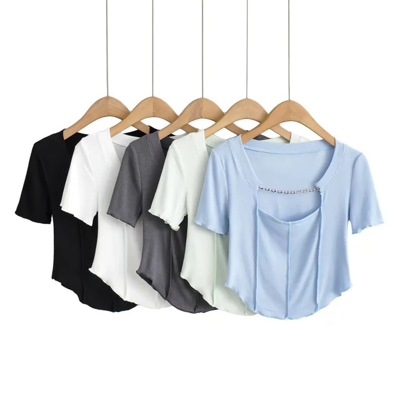 Women T-Shirt Short T-shirt Women's Summer Short Sleeve