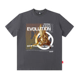 Men T Shirt Men's Clothing Ins Loose Hip Hop Short Sleeve Men's Trendy T-shirt