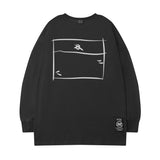 Men Long Sleeve Shirt Personality round Neck Long Sleeve T-shirt Men and Women Couple