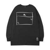 Men Long Sleeve Shirt round Neck Long Sleeve Men and Women Street Loose Casual Hip Hop Couple