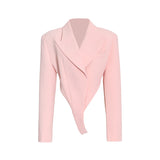 Frankie Shop Hourglass Blazer Pink with Fall Slim Fit Coat