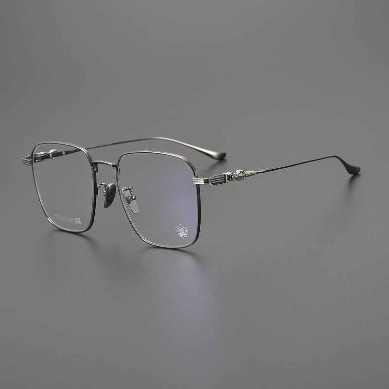 CHH Chrome Hearts Glasses Versatile Titanium Frame Ultra Light Box Glasses Frame