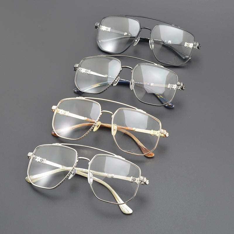 CHH Chrome Hearts Glasses Vintage Versatile Personalized Titanium Frame