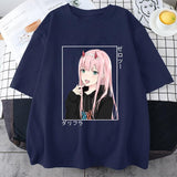 Anime T Shirt Zero Two Graphic Printed T-shirt Women Sum