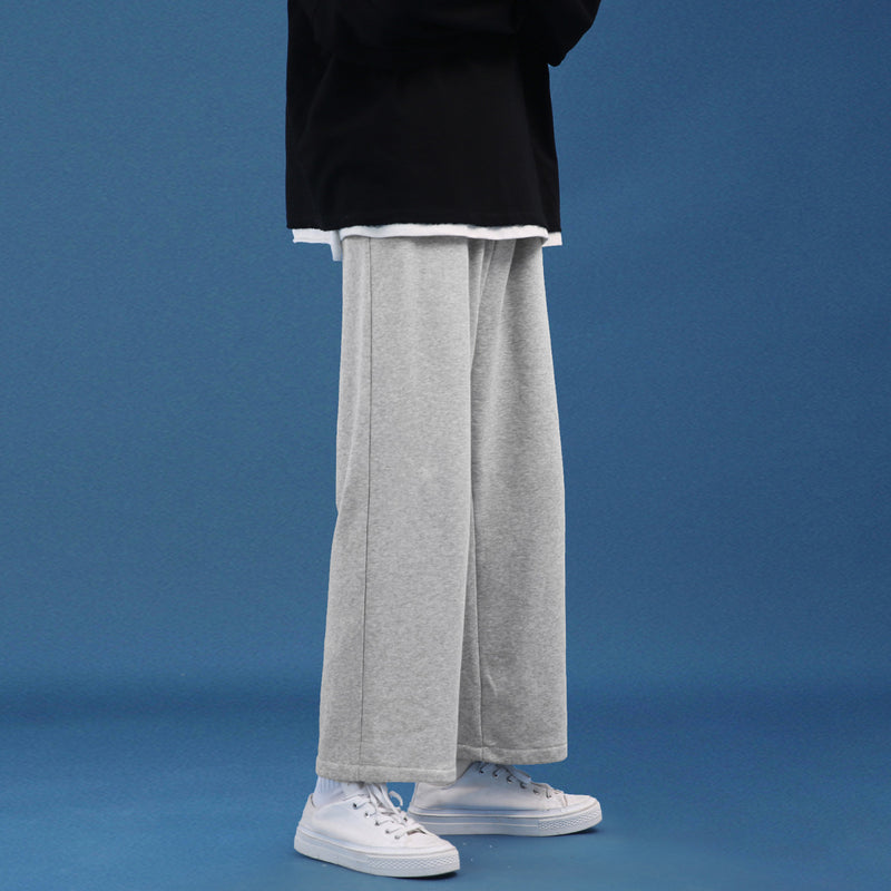 Men Sweatpants Straight Draping Wide Leg Sweatpants Fashion Brand Loose Casual