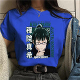 Anime T Shirt Zenin Maki Graphic Printed Round Neck