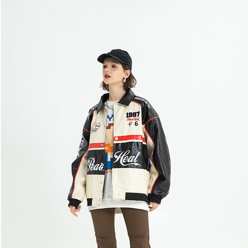 Varsity Jacket Vintage Men's Retro Baseball Uniform Loose