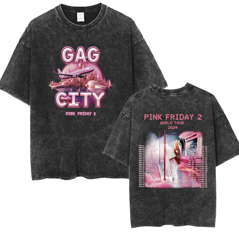 Nicki Minaj Vintage Washed T Shirt Gag City Pink Friday