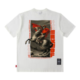 Men T Shirt Hip Hop Oil Painting Short-Sleeved T-shirt Men's Trendy Summer Couple