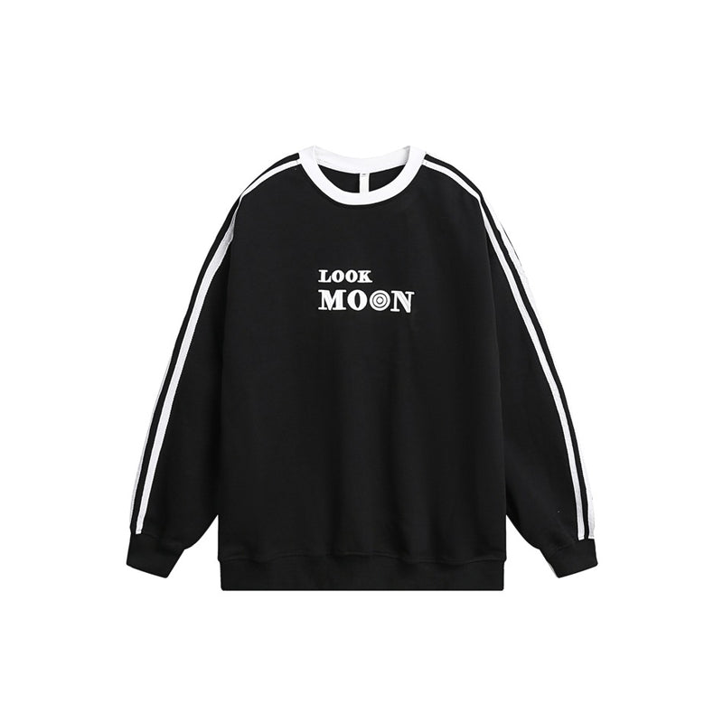 Unisex Hoodie Retro University Style Student Crew Neck Sweater for Men and Women