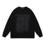 Men Long Sleeve Shirt Long Sleeve T-shirt Retro Loose Long Sleeve Men and Women