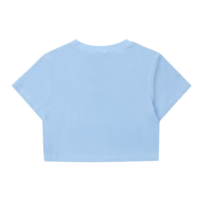 Women T-shirt Short T-shirt Girls Summer Casual round Neck
