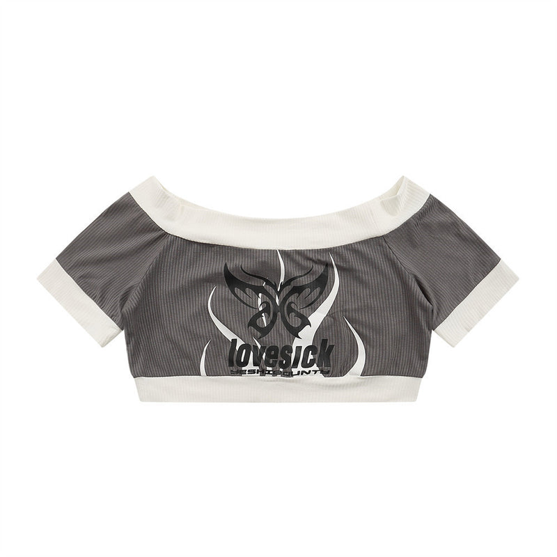 Women T-shirt Short T-shirt Girls Summer Short Sleeve Exposed Navel
