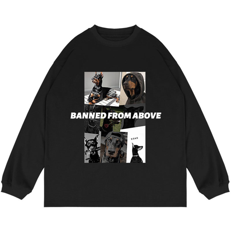 Men Hoodie Printed Sweater Men's Autumn and Winter Casual Loose