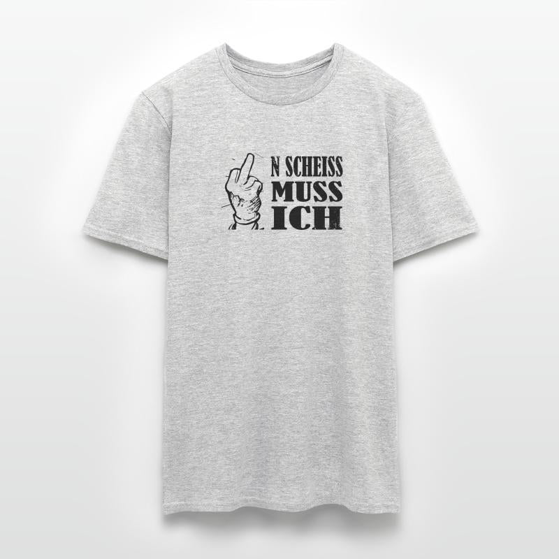 New Mittelfinger Scheiss muss ich  Männer T-Shirt