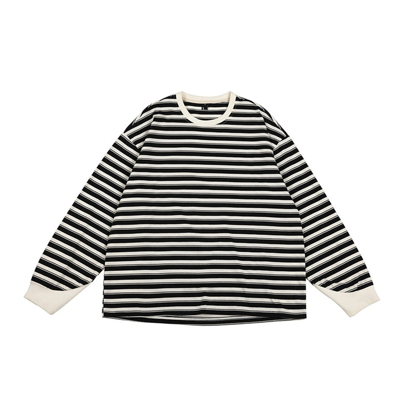 Unisex Hoodie Retro College Style Loose round Neck Sweater Men's Top