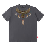 Men's T Shirt Printed Short-Sleeved T-shirt Men's and Women's Hip Hop Loose Top