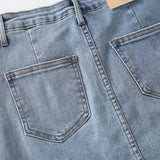 Women Skirt Short Denim Skirt Spring and Summer Retro Denim Skirt