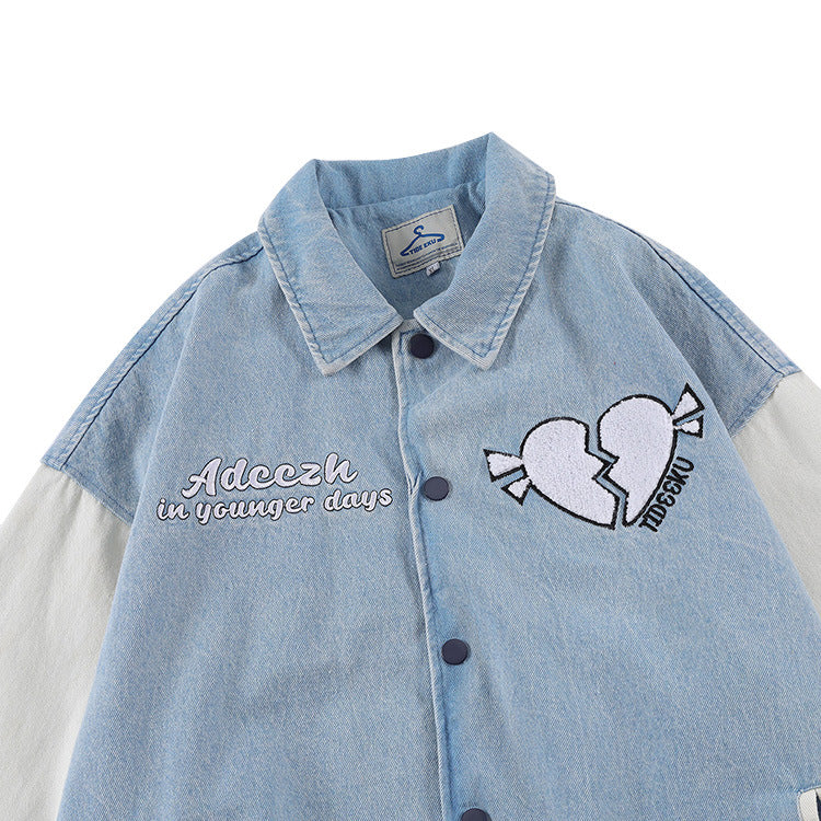 Varsity Jacket Vintage Autumn Vintage Loose Wash Jacket