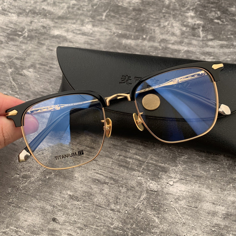 CHH Chrome Hearts Glasses Ultra Light Pure Titanium Myopia Glasses Frame