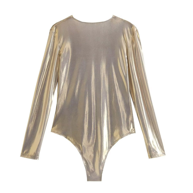 Women T-shirt Spring and Autumn Fashion Bottoming Jumpsuit
