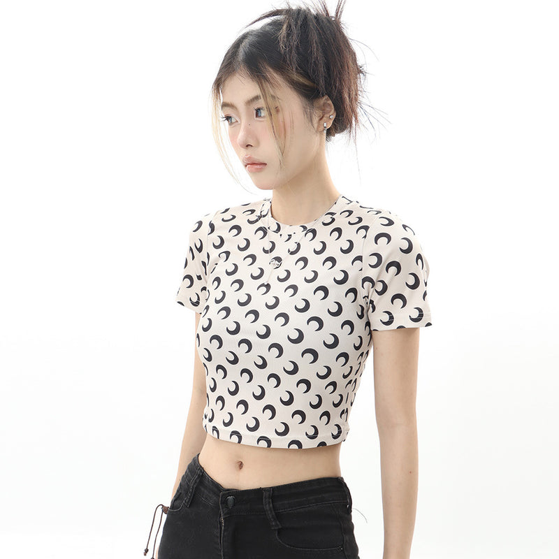 Women T-shirt Short-Sleeved T-shirt Women's Summer Casual round Neck