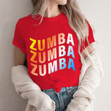 2024Zumba Letter Printed T Shirt Streetwear Funny Tshirt