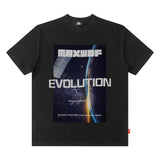 Men T Shirt Loose T-shirt Men's European and American Street Hip Hop Printed Short Sleeve