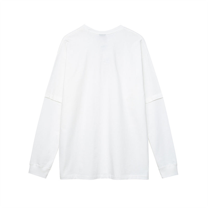 Men Hoodie Landscape Printing round Neck Men's Loose Casual