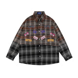 Men's Long Sleeve T Shirt Men's Spring and Autumn Stitching Embroidered Letter Long Sleeve Shirt