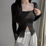Women Long Sleeve Shirt Bottoming Shirt Long Sleeve T-shirt Top Autumn