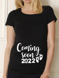 BABY Pregnancy Shirt Maternity Cute Baby Print O-Neck