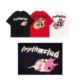 Men T Shirt Spring/Summer Letter Print Casual Short-Sleeved T-shirt for Men and Women