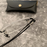 CHH Chrome Hearts Glasses Crowe Glasses Frame Business Gold Edge Punching