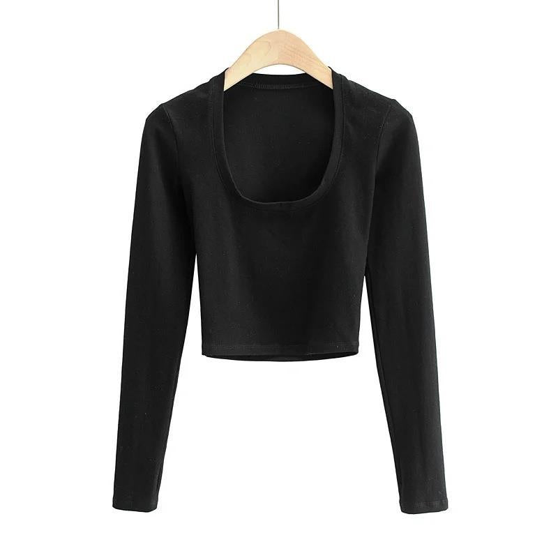 Women T-Shirt Spring and Autumn Sexy Long Sleeve T-shirt Top