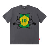Men T Shirt Fashion Brand Letter Graffiti T-shirt Men and Women Couple Loose Short Sleeve