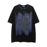 Men T Shirt Fashion Brand Dark Series Graffiti Short Sleeve T-shirt Hip Hop