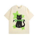 Men T Shirt Sweet Cool Embroidered Couple Casual All-Match Short-Sleeved T-shirt